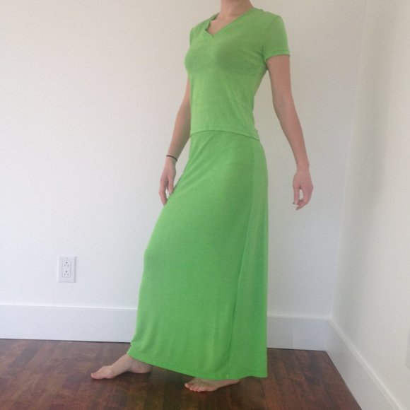 Digol Digol - Lime Green Maxi Skirt Set - Picture 4 of 13